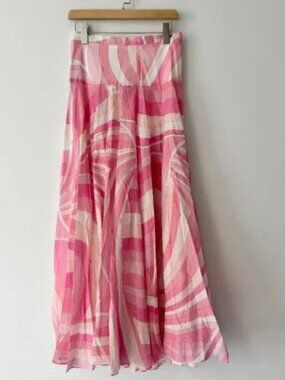 NWOT ！Pucci Cotton Printed Maxi Skirt